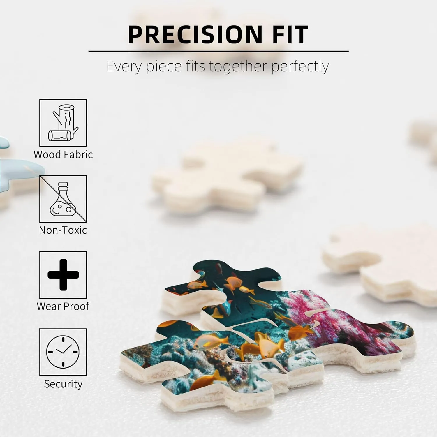 Underwater shipwrecks and Fish Puzzles for Adults 500 Pieces,Funny shipwrecks and Fish 500 Piece Wooden Puzzle,Adults Challenging Puzzle Perfect for Game Nights,Gift for Puzzle Enthusiast