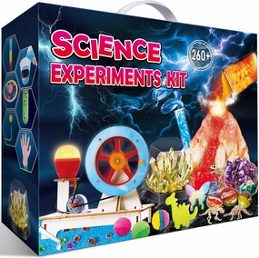 UNGLINGA 260  Experiments Science Kits for Kids, S.T.E.M Science Projects, Chemistry Set, Christmas Birthday Toys Gifts Idea for Boys Girls, Dig Volcano Gemstones, Educational Scientist Set