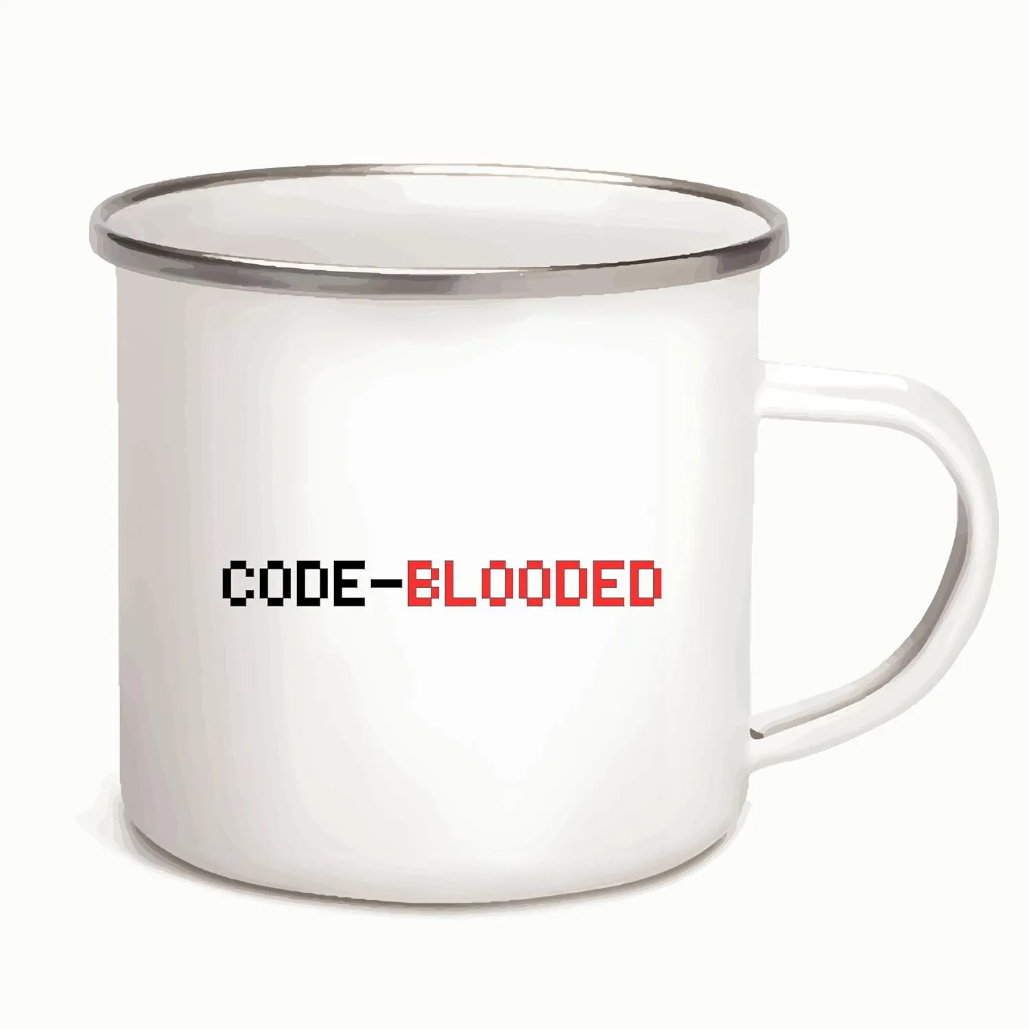 Unique Coding Gifts for Software Developers and Web Designers b632 12oz Enamel Silver Mug