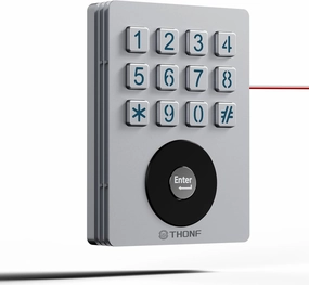 Universal Wired Garage Door Opener Keypad with Metal Casing, Works with Liftmaster, Chamberlain, Craftsman, Genie, Marantec, Linear, and Nortek, No Pairing Required Needed (Square)