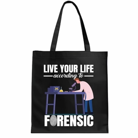 Unlock the Secrets of Forensic Science A Guide for Detective Investigators and Law Enforcement Professionals Navy Black Multicolor Canvas Tote Bag