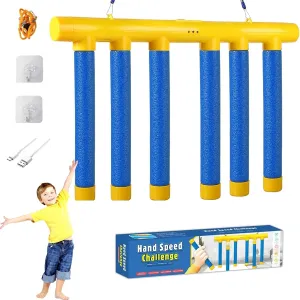 Upgrade Reflex Challenge Game - Drop The Stick, Catch All Drop Sticks Game, Hand Challenge, Hand Eye Coordination Reaction Training Toy, Adjustable Speed