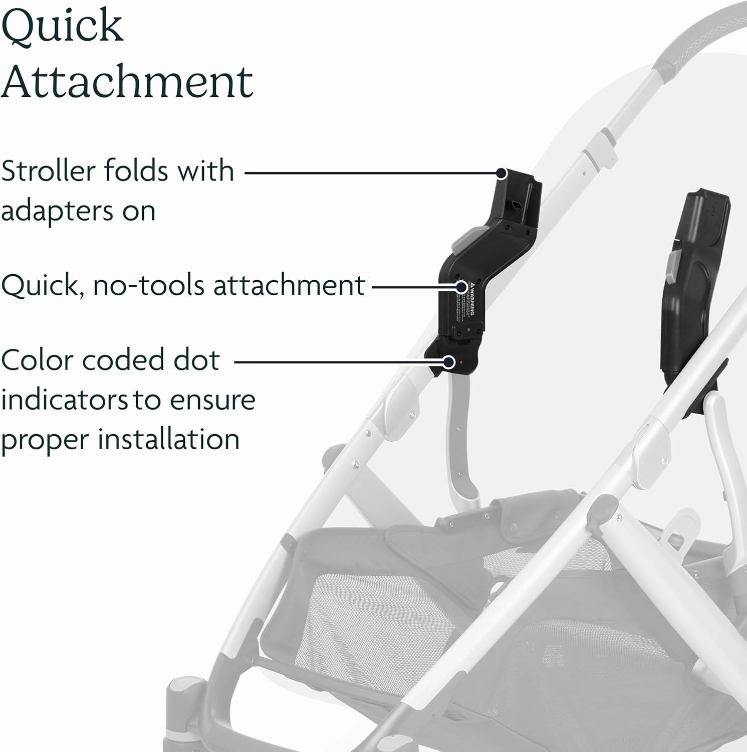 UPPAbaby Car Seat Adapter for Maxi-Cosi, Nuna and Cybex - Compatible with Vista V2, Vista V3, Cruz, Cruz V2 - Quick   Secure Attachment – 1 Pair