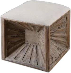 Uttermost Jia - 19 inch Ottoman - 17 inches Wide by 17 inches deep
