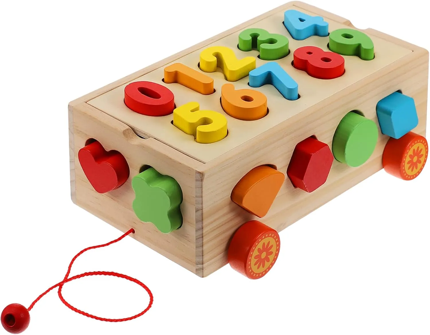 Vaguelly 1 Set Geometric Matching Wooden Hollow Building Blocks for Years Educational Hand Eye Coordination Imaginative Play Enhances Memory and Concentration Skills