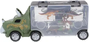 Vaguelly 1set Creative Dinosaur-Shaped Truck Toy Funny Animals Display Carrier Safe Container for Imaginative Play and Girls Educational Animal Models Included Style