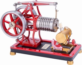 VE-01 Beam Stirling Engine Kit, Jet Vacuum Engine Motor Flame Eater External Combustion Engine Science Mechanical Educational Kit for Adults and Teens