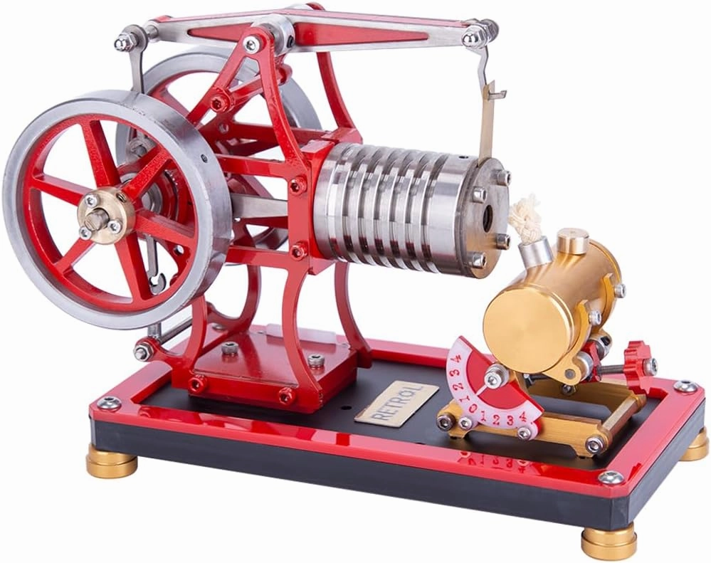 VE-01 Beam Stirling Engine Kit, Jet Vacuum Engine Motor Flame Eater External Combustion Engine Science Mechanical Educational Kit for Adults and Teens