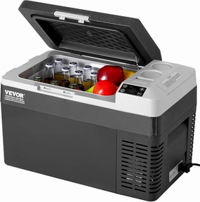 VEVOR Portable Car Refrigerator, 12 Volt Car Refrigerator Fridge, 25 L / 26.4 QT Single Zone Portable Freezer, -4℉-68℉ Adjustable Temperature, Compressor Cooler for Home, Outdoor, Camping, RV, Car