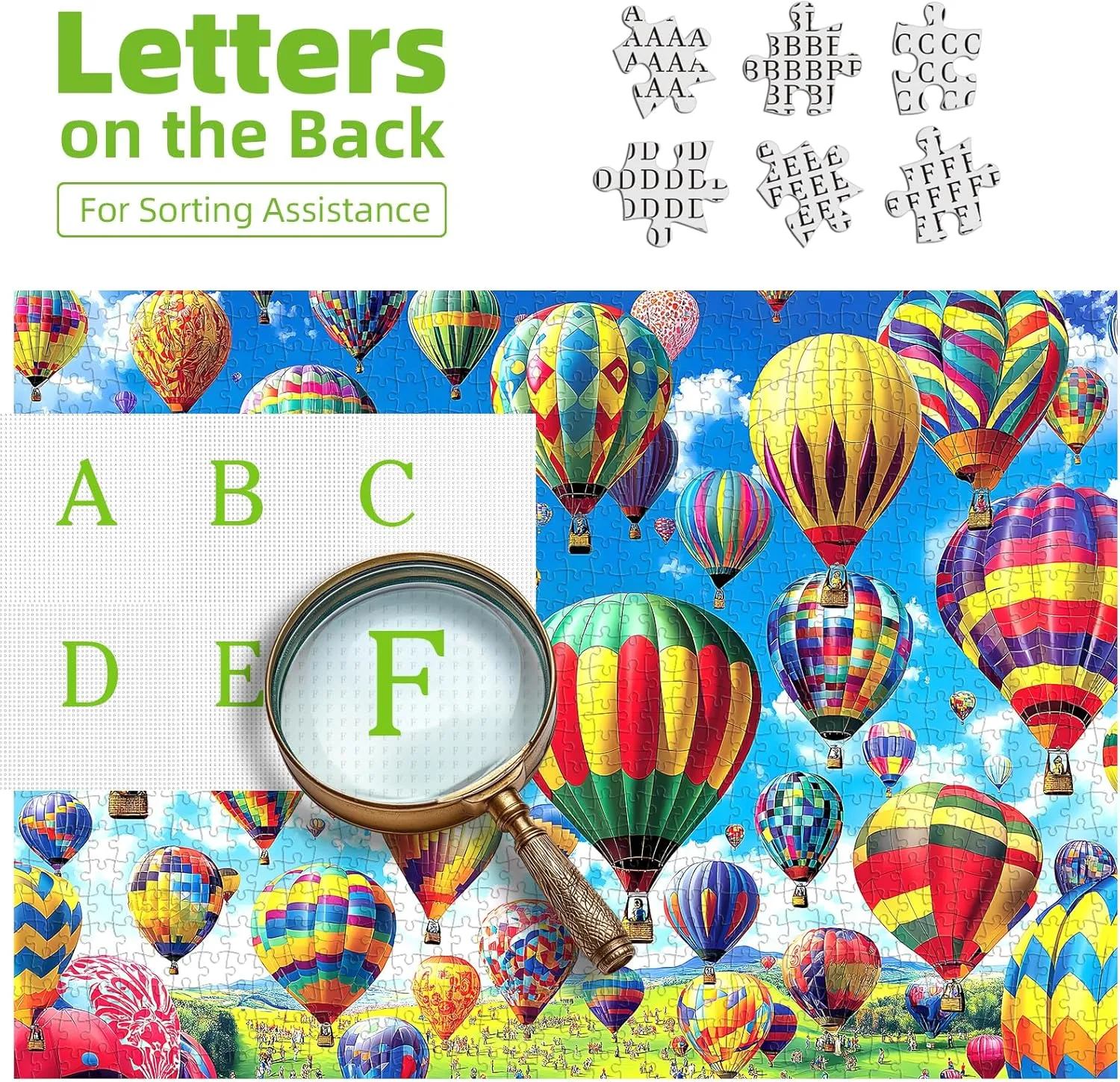 Vibrant Hot Air Balloons 1000 Piece Puzzle - Challenging Landscape Jigsaw for Adults, Perfect Game Night Fun & Gift
