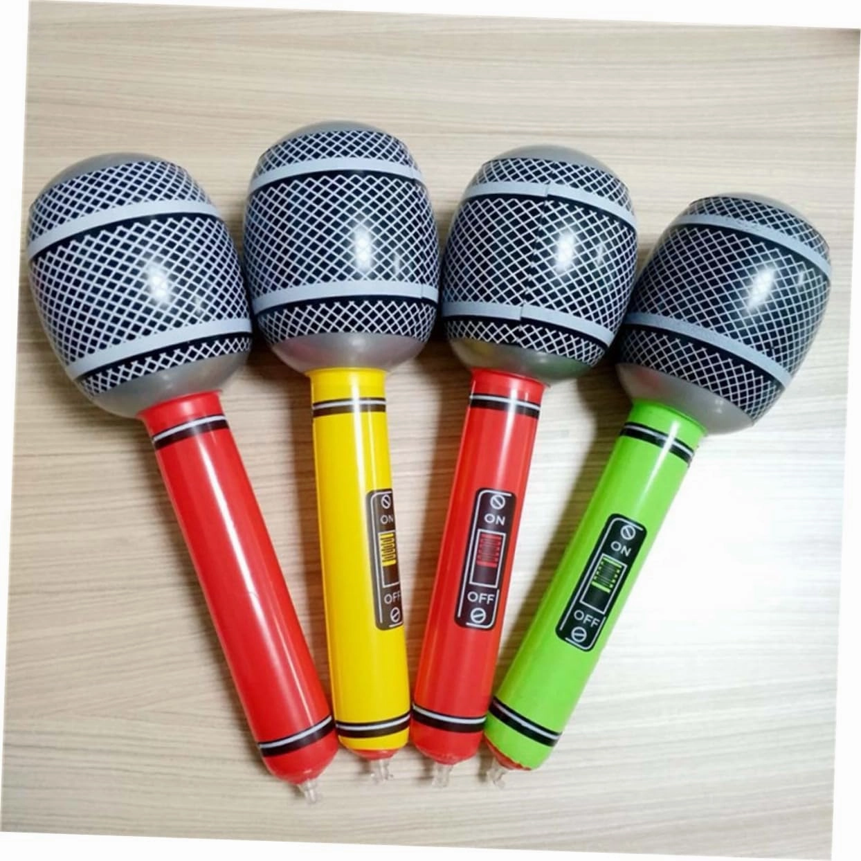 VICASKY 10sets Pool Party Toys Inflatable Microphone Design Ideal for Beach Parties Birthdays Usa 12pcs*10 Random Color