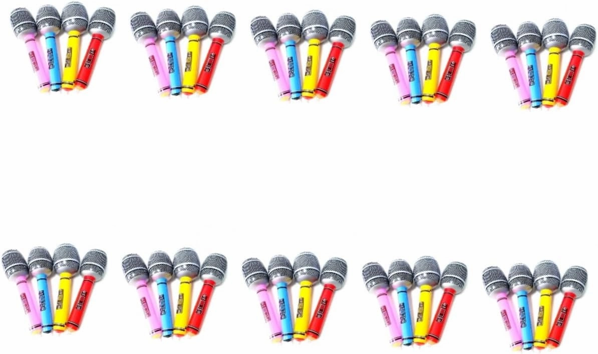 VICASKY 10sets Pool Party Toys Inflatable Microphone Design Ideal for Beach Parties Birthdays Usa 12pcs*10 Random Color