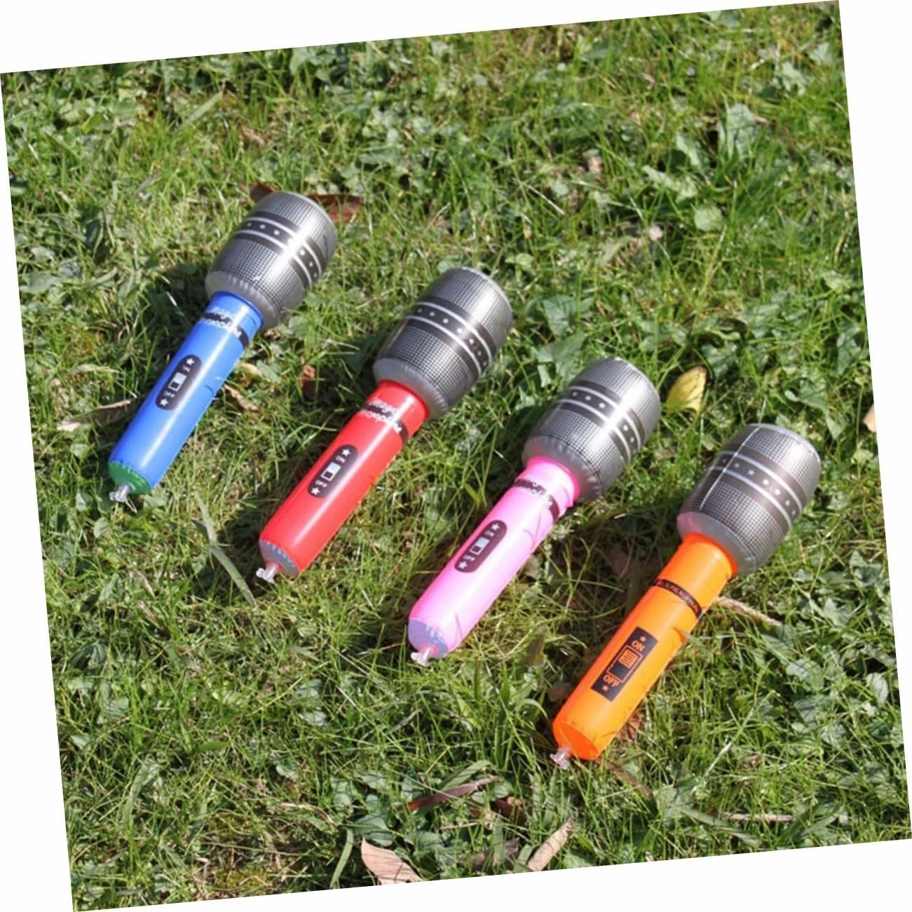 VICASKY 10sets Pool Party Toys Inflatable Microphone Design Ideal for Beach Parties Birthdays Usa 12pcs*10 Random Color
