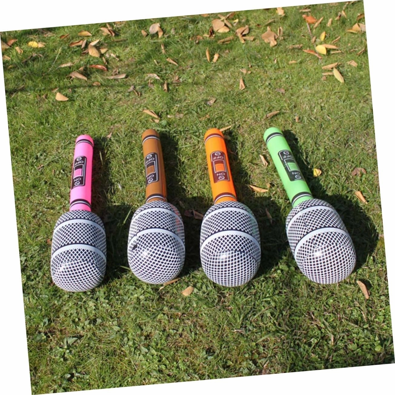 VICASKY 10sets Pool Party Toys Inflatable Microphone Design Ideal for Beach Parties Birthdays Usa 12pcs*10 Random Color