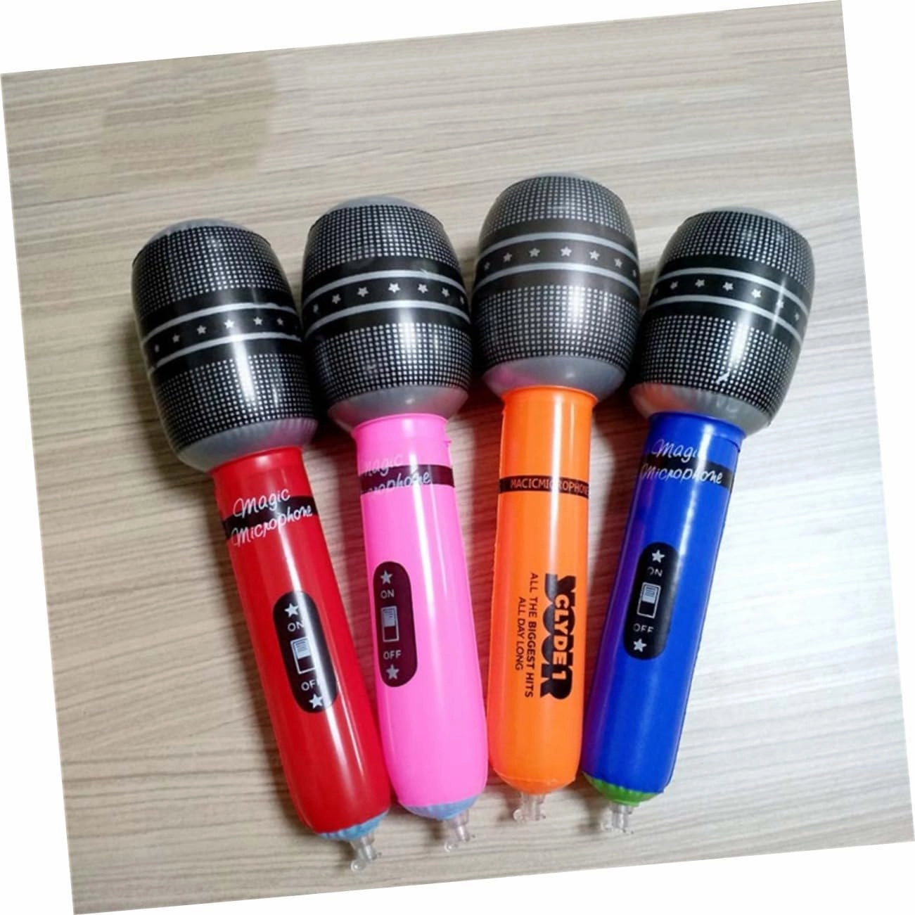 VICASKY 10sets Pool Party Toys Inflatable Microphone Design Ideal for Beach Parties Birthdays Usa 12pcs*10 Random Color