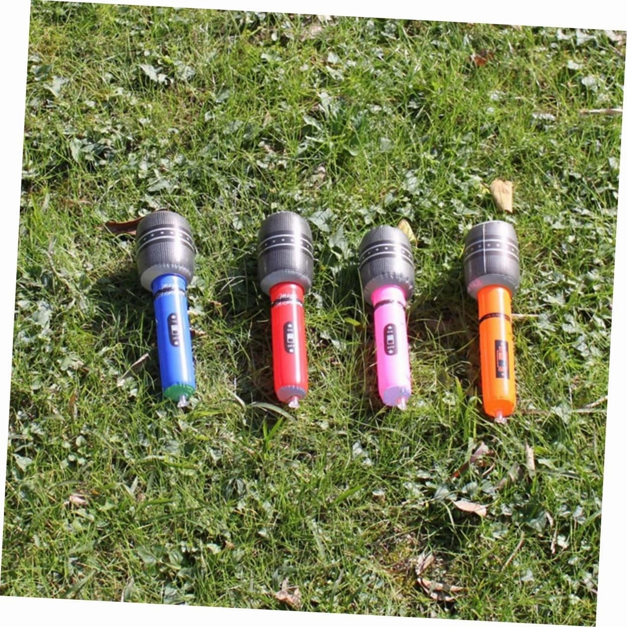 VICASKY 10sets Pool Party Toys Inflatable Microphone Design Ideal for Beach Parties Birthdays Usa 12pcs*10 Random Color