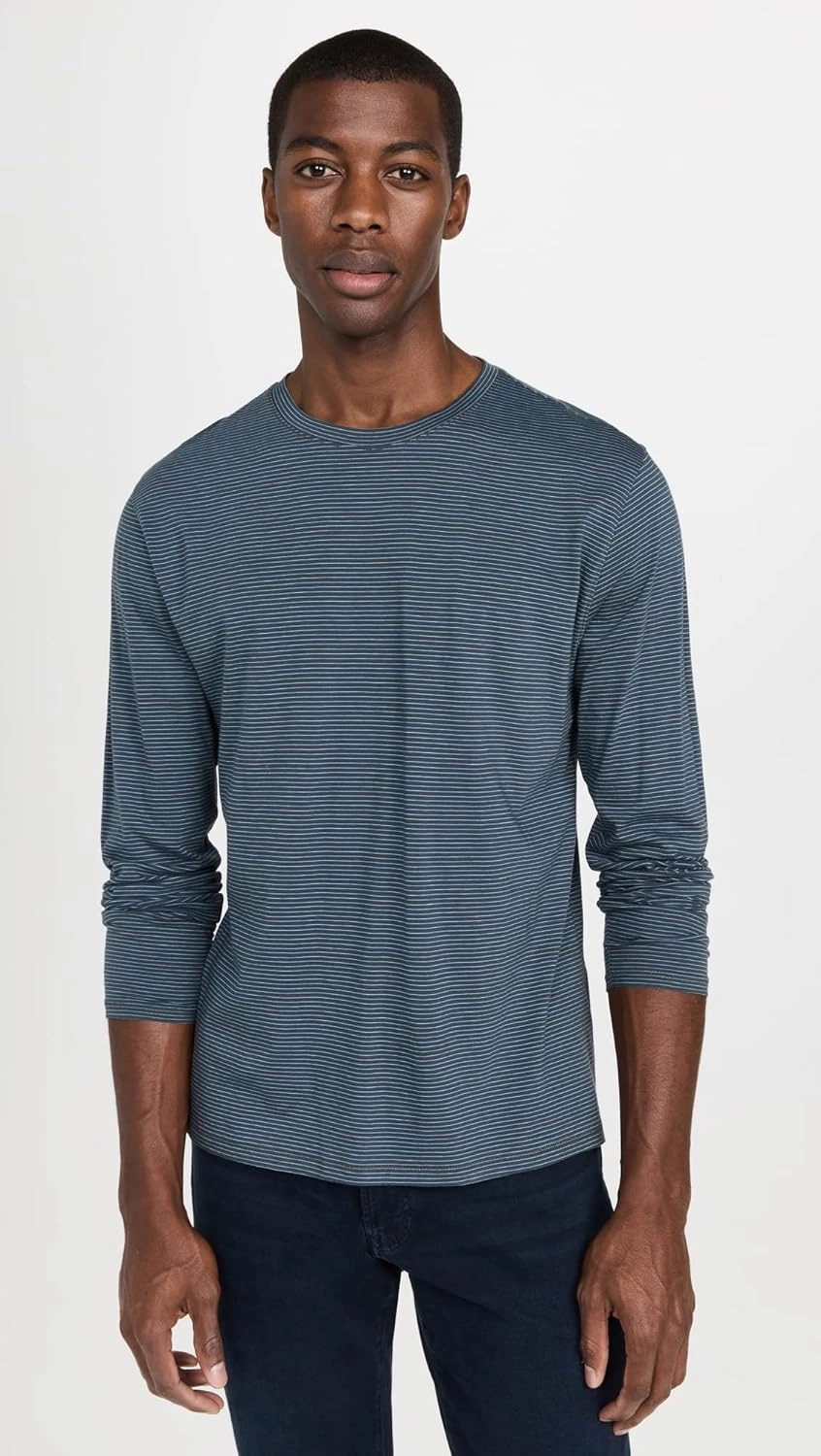 Vince Men's Mini Stripe Crew Tee