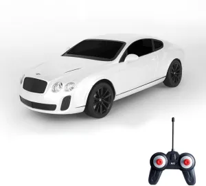Vinie Remote Control Car for Boys, RC Cars Bentley GT Supersport, 1:24 Scale Officially Licensed Kids Toys, Drift Car with Cool Led Lights, 4 5 6 7 8 9 10 11 12 Year Old Boy Birthday Gift (White)