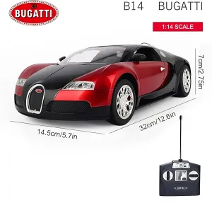 Vinie Remote Control Car for Boys, RC Cars Bugatti Veyron, 1:24 Scale Officially Licensed Kids Toys, Drift Car with Cool Led Lights, 4 5 6 7 8 9 10 11 12 Year Old Boy Birthday Gift (Red)