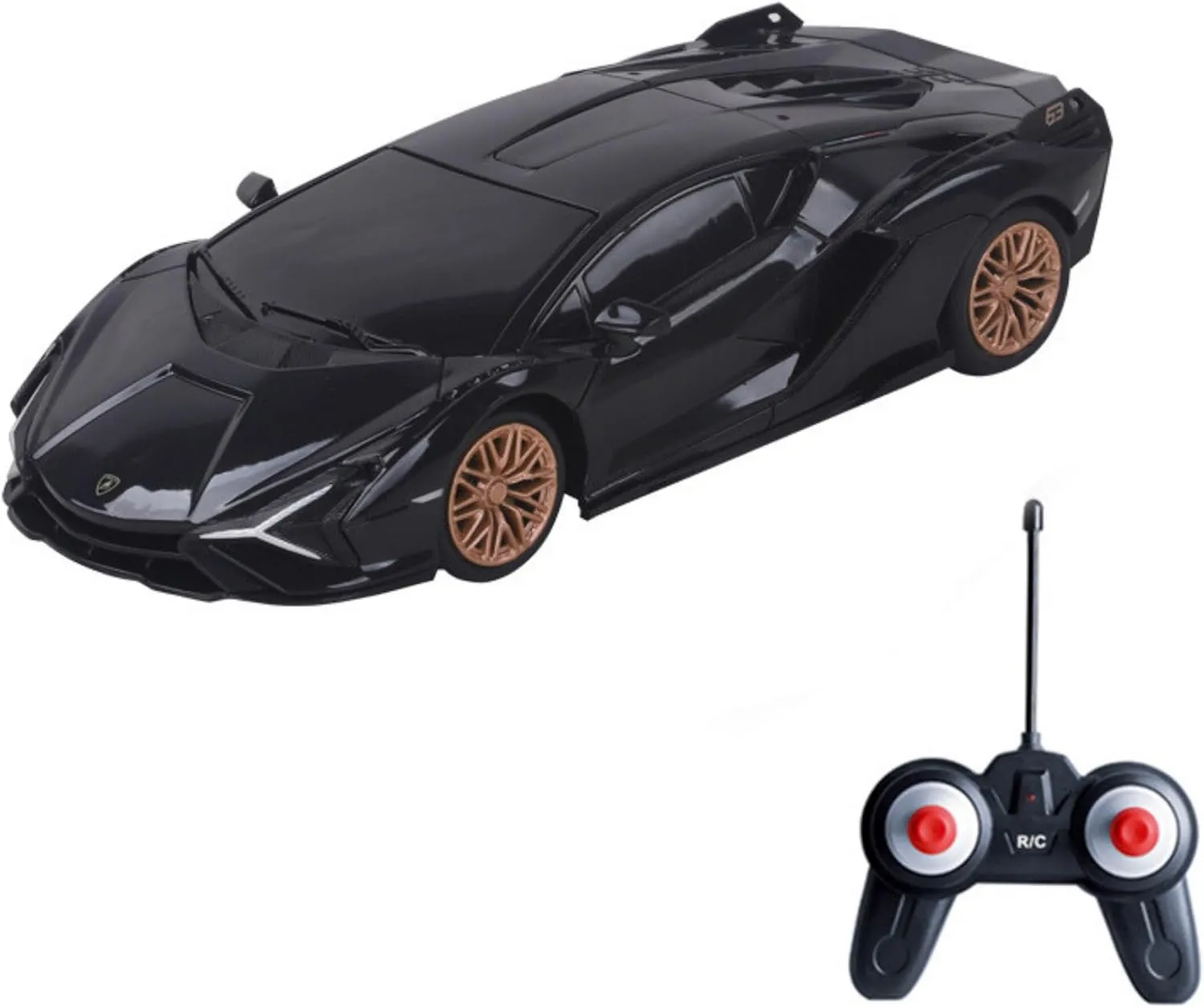 Vinie Remote Control Car for Boys, RC Cars Lamborghini SIAN, 1:24 Scale Officially Licensed Kids Toys, Lambo Sian FKP 37 Drift Car with Cool Led Lights, 4 5 6 7 8 9 10 11 12 Year Old Boy Gift (Black)