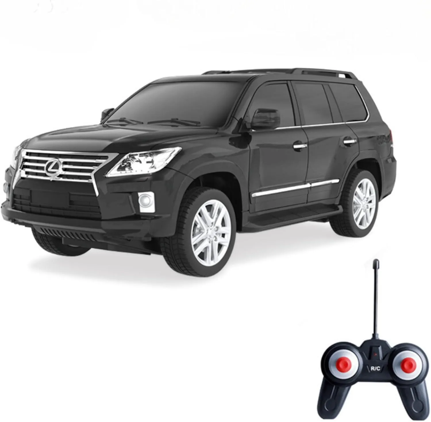 Vinie Remote Control Car for Boys, RC Cars Lexus LX570, 1:24 Scale Officially Licensed Kids Toys, Drift Car with Cool Led Lights, 4 5 6 7 8 9 10 11 12 Year Old Boy Birthday Gift (Black)