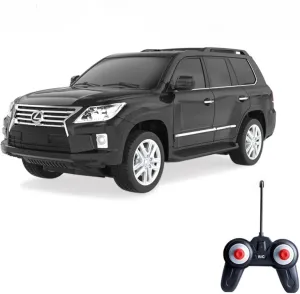 Vinie Remote Control Car for Boys, RC Cars Lexus LX570, 1:24 Scale Officially Licensed Kids Toys, Drift Car with Cool Led Lights, 4 5 6 7 8 9 10 11 12 Year Old Boy Birthday Gift (Black)