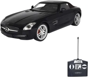 Vinie Remote Control Car for Boys, RC Cars Mercedes Benz SLS AMG, 1:14 Scale Officially Licensed Kids Toys, Drift Car with Cool Led Lights, 4 5 6 7 8 9 10 11 12 Year Old Boy Birthday Gift (Black)