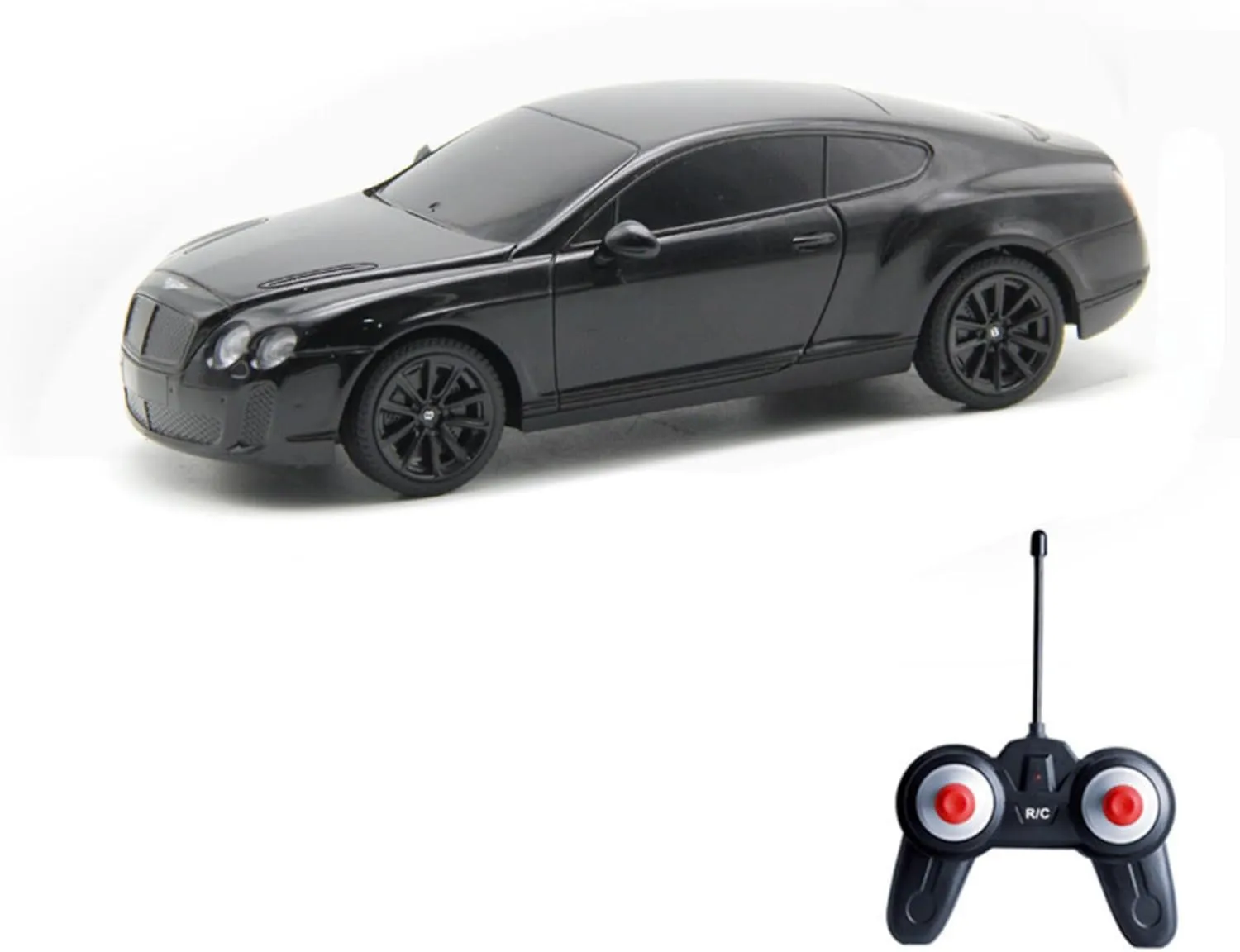 Vinie Remote Control Jeep for Boys, RC Cars Bentley GT Supersport, 1:24 Scale Officially Licensed Kids Toys, Drift Car with Cool Led Lights, 4 5 6 7 8 9 10 11 12 Year Old Boy Birthday Gift (Black)