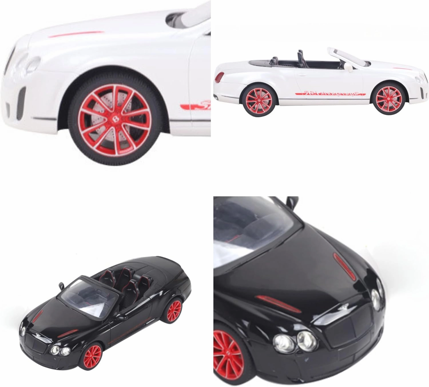 Vinie Remote Control Car for Boys, RC Cars Bentley GT Supersport (Ragtop), 1:14 Scale Officially Licensed Kids Toys, Drift Car with Led Lights, 4 5 6 7 8 9 10 11 12 Year Old Boy Birthday Gift (White)