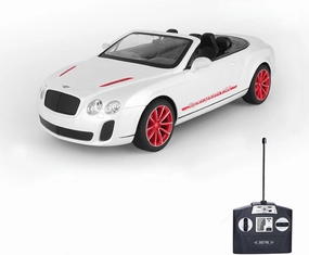 Vinie Remote Control Car for Boys, RC Cars Bentley GT Supersport (Ragtop), 1:14 Scale Officially Licensed Kids Toys, Drift Car with Led Lights, 4 5 6 7 8 9 10 11 12 Year Old Boy Birthday Gift (White)