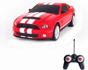 Vinie Remote Control Car for Boys, RC Cars Ford Mustang GT500, 1:24 Scale Officially Licensed Kids Toys, Drift Car with Cool Led Lights, 4 5 6 7 8 9 10 11 12 Year Old Boy Birthday Gift (Red)