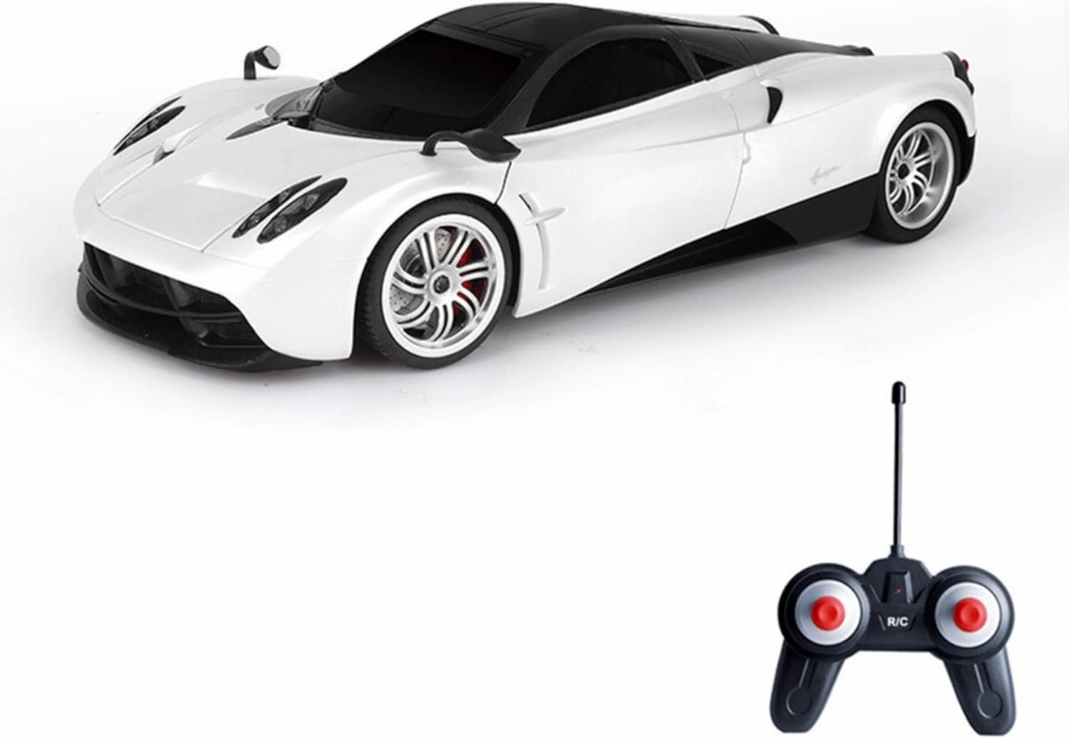Vinie Remote Control Car for Boys, RC Cars Pagani Huayra, 1:24 Scale Officially Licensed Kids Toys, Drift Car with Cool Led Lights, 4 5 6 7 8 9 10 11 12 Year Old Boy Birthday Gift (White)