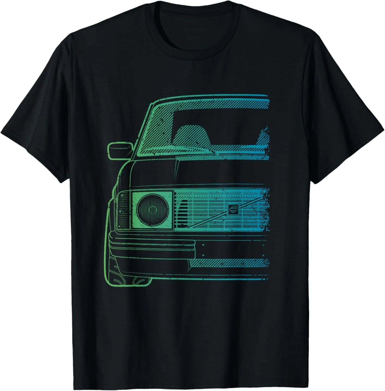 Vintage 240 Turbo Green Gradient Tshirt T-Shirt