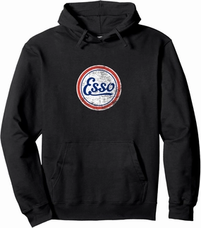 Vintage Car ESSO Gas Station Mens and Womens Pullover Hoodie