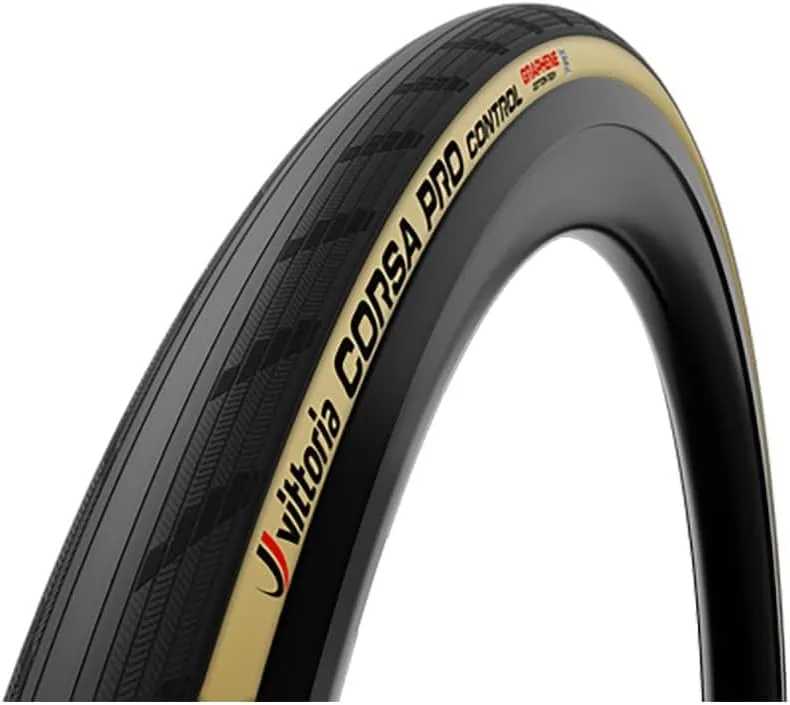 Vittoria Corsa Pro Control 700x28c Road Bike Tire - Foldable TLR Bicycle Tire - Graphene & Silica Compound for Speed - Puncture Resistant - Ideal for Tough Road Racing Conditions