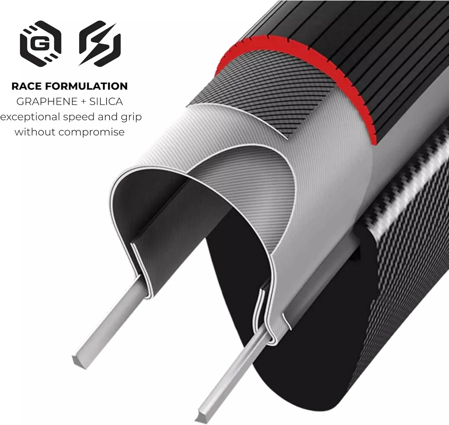 Vittoria Corsa Pro Graphene 2.0 - Performance Road Bike Tire - Foldable TLR Bicycle Tire - Black