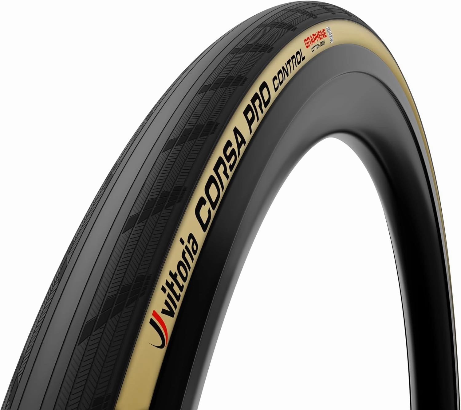 Vittoria Corsa Pro Control Graphene 2.0 - Performance Road Bike Tire - Foldable TLR Bicycle Tire - Black