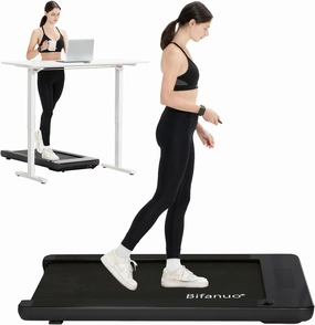 Walking Pad - Under Desk Treadmill for Home/Office, Portable With Remote Control LED Display - Ideal for Fitness Enthusiasts (Black)