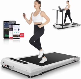 Walking Pad Treadmill 300 Lb Capacity Portable Treadmills for Home Office Under Desk Treadmill with App & Remote Control, LED Display/Ultra-Quiet/Installation-Free