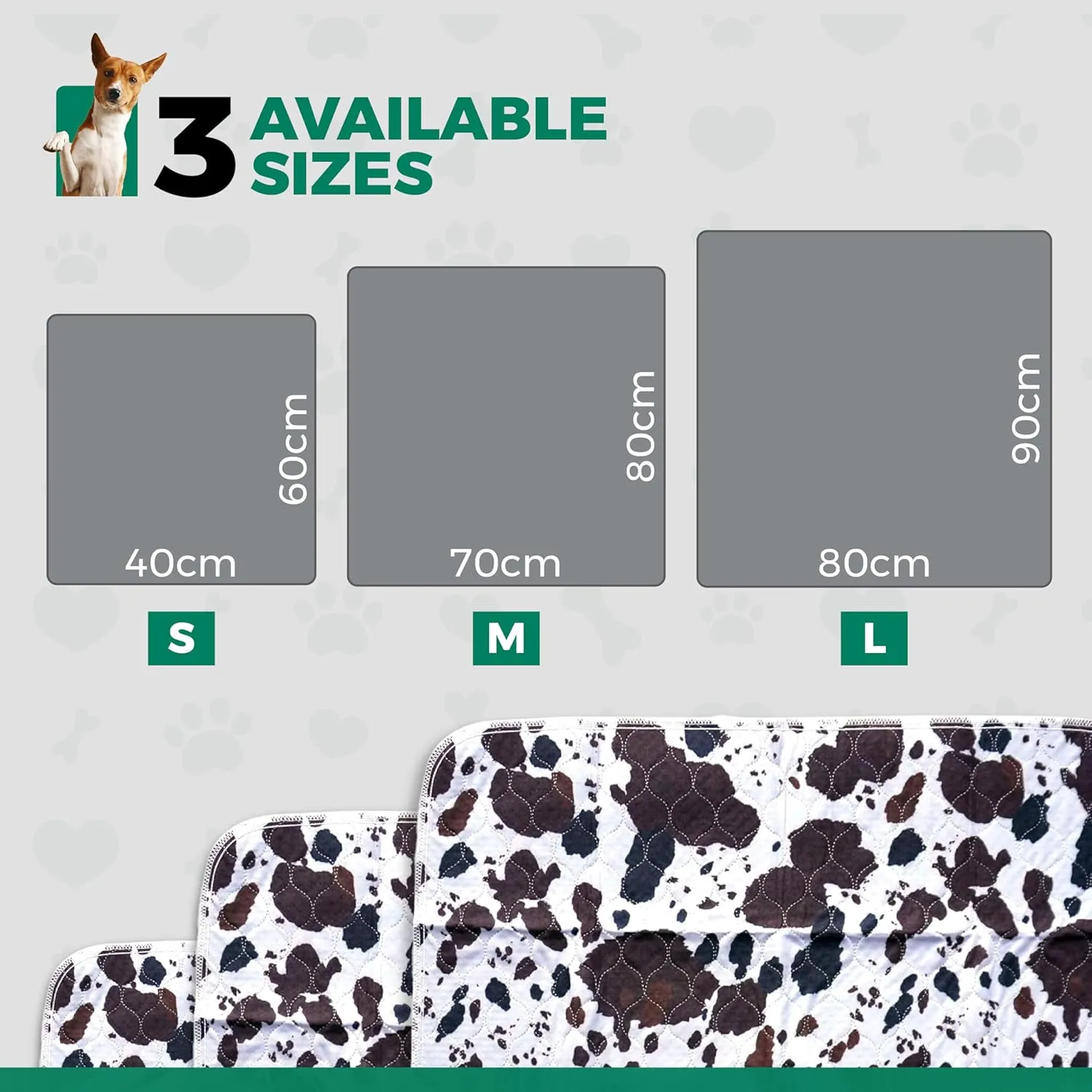 Washable Pee Pads for Dogs - Waterproof & Reusable Puppy Pads - Durable & Ultra Absorbent Dog Pee Mat with Cowhide Design - Perfect for Training & Comfort - 16" x 24" Small (S)