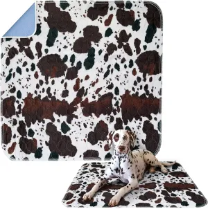 Washable Pee Pads for Dogs - Waterproof & Reusable Puppy Pads - Durable & Ultra Absorbent Dog Pee Mat with Cowhide Design - Perfect for Training & Comfort - 16" x 24" Small (S)