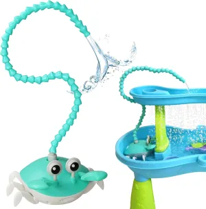Water Table Pump for Kids - 5400mAh Crab & Duck Design Outdoor/Indoor Water Play Toy with IP67 Waterproof, 3 Flow Settings, 6Hrs Playtime, Compatible with Sensory Tables, Bath Tubs, Pools