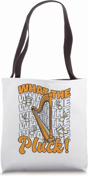 What The Pluck Harpist Konghou Pedal Harp Lover Harp Player Tote Bag