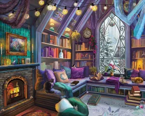 White Mountain - Book Nook - 1000 Piece Jigsaw Puzzle for Adults, Children,   Grandparents