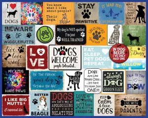 White Mountain Puzzles - I Love Dogs - 1000 Piece Jigsaw Puzzle for Adults & Kids - Fun Family Activity - 24"x30"