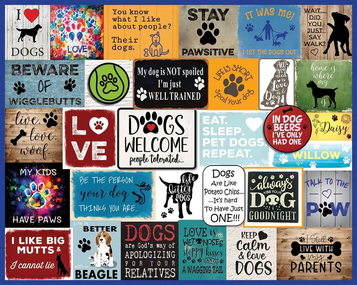 White Mountain Puzzles - I Love Dogs - 1000 Piece Jigsaw Puzzle for Adults & Kids - Fun Family Activity - 24"x30"