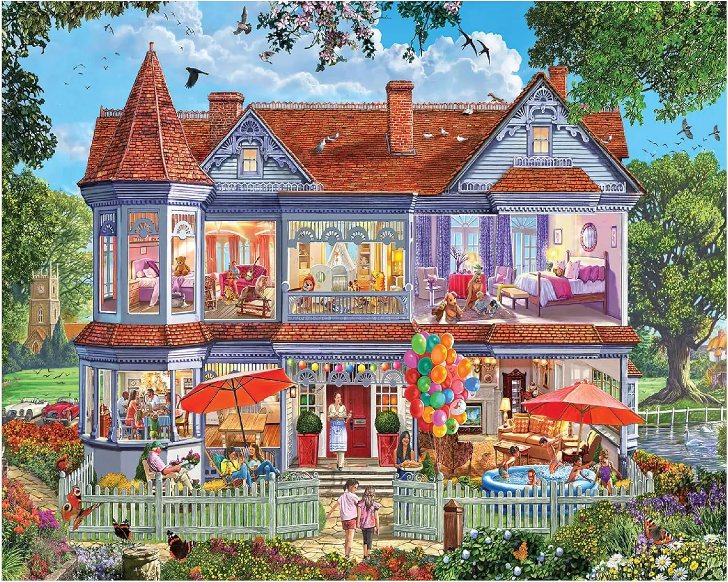 White Mountain Puzzles - Summer House - 1000 Piece Jigsaw Puzzle