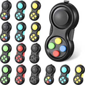 WILLBOND 15 Pcs Pad Portable Controller Classic Retro Game Controller Toy Handheld Toy with 8 Functions Game Pad for Teens Relieve Stress Anxiety(Solid)