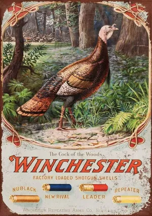 Winchester 500 Pieces Wooden Jigsaw Puzzles for Adults-Wild Turkey Hunting Poster Suitable for All Puzzle Toy Enthusiasts, Educational Educational Art Collectibles
