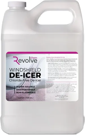 Windshield De-Icer & Washer Fluid - 1 Gallon - Chloride-Free Formula for Fast Ice & Snow Removal – No Residue, Non-Corrosive, Winter-Grade, Ready-to-Use